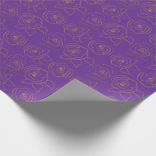 Minimalist roses customize best life ever cadeaupapier (Hoek)