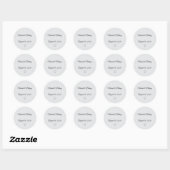 Minimalist Round Wedding Stickers (Vel)