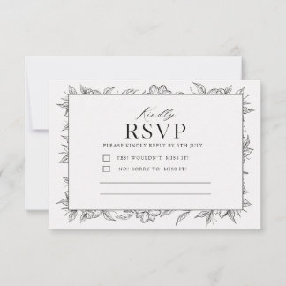 Minimalist RSVP Card | Wedding Response Card | Kaartje