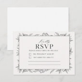Minimalist RSVP Card | Wedding Response Card | Kaartje (Voorkant / Achterkant)