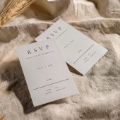 Minimalist RSVP card with meal choice Kaartje