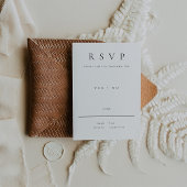 Minimalist RSVP card with meal choice Kaartje