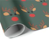 Minimalist Rudolph Reindeer Cadeaupapier (Rol Hoek)