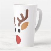 Minimalist Rudolph Reindeer Latte Mok (Rechterhoek)