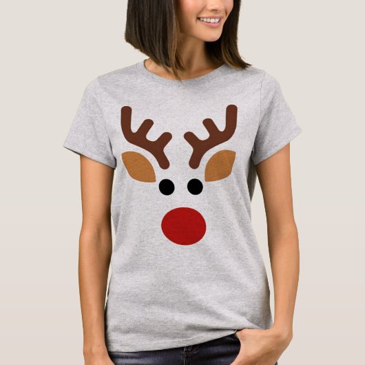 Minimalist Rudolph Reindeer T-shirt (Voorkant)