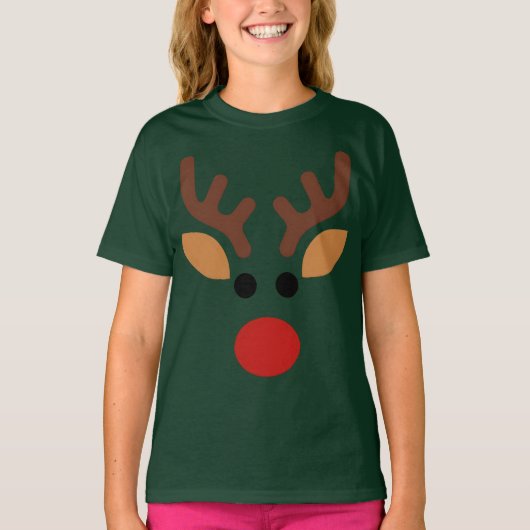 Minimalist Rudolph Reindeer T-shirt (Voorkant)