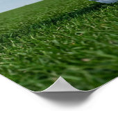Minimalist Rugby Helmet on Grass Poster (Hoek)