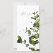 Minimalist Sage Eucalyptus Tall Thank You Card Bedankkaart (Voorkant)