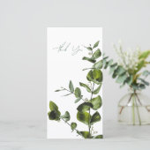 Minimalist Sage Eucalyptus Tall Thank You Card Bedankkaart (Staand voorkant)