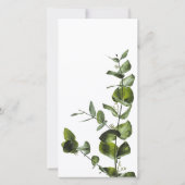 Minimalist Sage Eucalyptus Tall Thank You Card Bedankkaart (Achterkant)