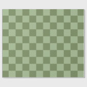 Minimalist Sage Green Checkerboard Pattern Cadeaupapier (Vlak)