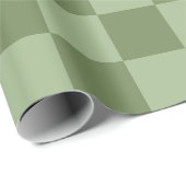 Minimalist Sage Green Checkerboard Pattern Cadeaupapier (Rol Hoek)