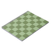 Minimalist Sage Green Checkerboard Pattern Notitieboek (Linkerzijde)