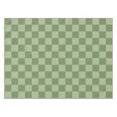Minimalist Sage Green Checkerboard Pattern Tafelkleed (Voorkant (Horizontaal))
