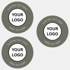 Minimalist Sage Green Custom Business Logo Labels