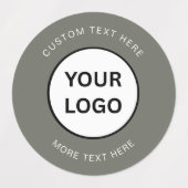Minimalist Sage Green Custom Business Logo Labels (Design 2)