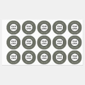 Minimalist Sage Green Custom Business Logo Labels (Vel)