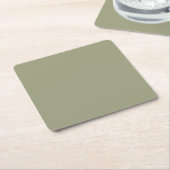 Minimalist Sage Green Paper Coaster Design Kartonnen Onderzetters (Schuin)