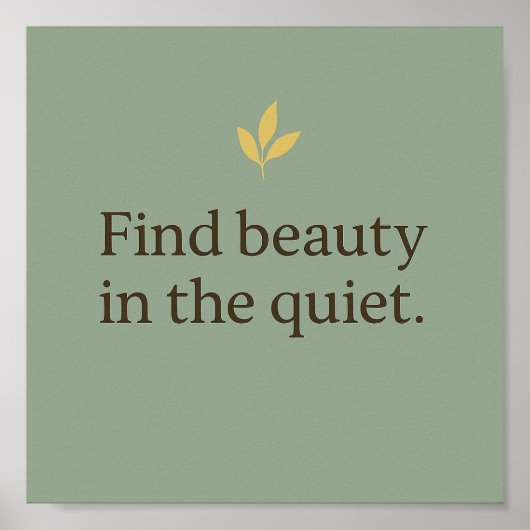 Minimalist Sage Green Poster for Calm Spaces (Voorkant)