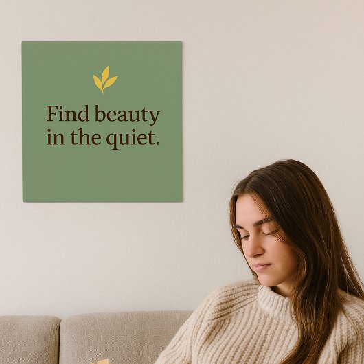 Minimalist Sage Green Poster for Calm Spaces