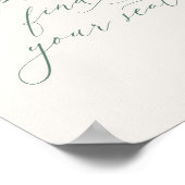Minimalist Sage Green Wedding Seating Sign Poster (Hoek)