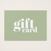 Minimalist Sage Green White Salon Visitekaartje (Voorkant)