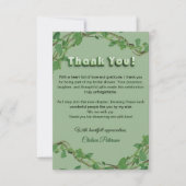 Minimalist Sage Greenery Classic Bridal Shower Bedankkaart (Voorkant)