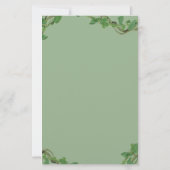 Minimalist Sage Greenery Scattergories Bridal Game (Achterkant)