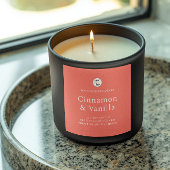 Minimalist Salmon Candle Product Label