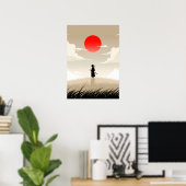 Minimalist Samurai Poster (Thuiskantoor)