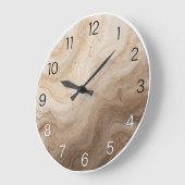 Minimalist Sand Beige Epoxy Wall Clock Grote Klok (Hoek)