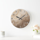 Minimalist Sand Beige Epoxy Wall Clock Grote Klok (Huis)