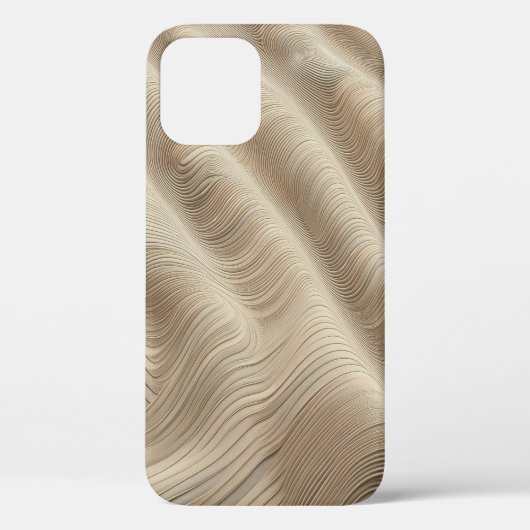 Minimalist Sand Wave Abstract Phone Case Sculpted (Achterkant)