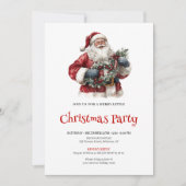 Minimalist Santa Claus Custom Holiday Dinner   Kaart (Voorkant)