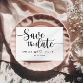 Minimalist Save the Date Black & White Postcard Briefkaart