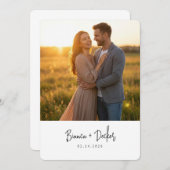 Minimalist Save The Date Card (Voorkant / Achterkant)