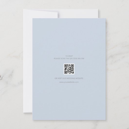Minimalist Save the Date Card | Dusky Blue (Achterkant)