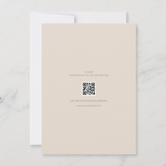 Minimalist Save the Date Card Soft Latte (Achterkant)