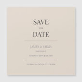 Minimalist Save the Date Card Soft Latte (Voorkant)
