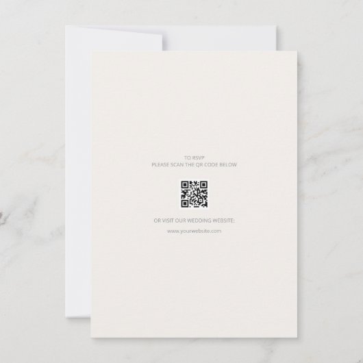 Minimalist Save the Date Card | Warm Ivory (Achterkant)