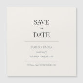 Minimalist Save the Date Card | Warm Ivory (Voorkant)