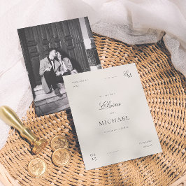 Minimalist Save The Date Ivory Editorial Wedding