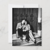 Minimalist Save The Date Ivory Editorial Wedding (Achterkant)