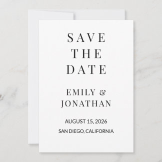 Minimalist Save the Date Kaart – Elegante Custom 5