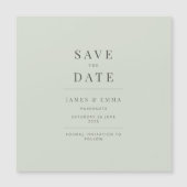 Minimalist Save the Date Pale Sage (Voorkant)