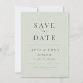 Minimalist Save the Date  | Pale Sage (Voorkant)
