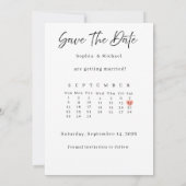 Minimalist Save The Date Wedding Card With photos Kaart (Achterkant)