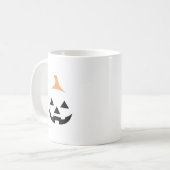 Minimalist Scary Pumpkin Koffiemok (Voorkant links)