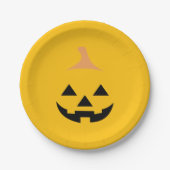 Minimalist Scary Pumpkin Papieren Bordje (Voorkant)