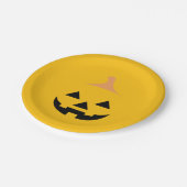 Minimalist Scary Pumpkin Papieren Bordje (Gekanteld)
